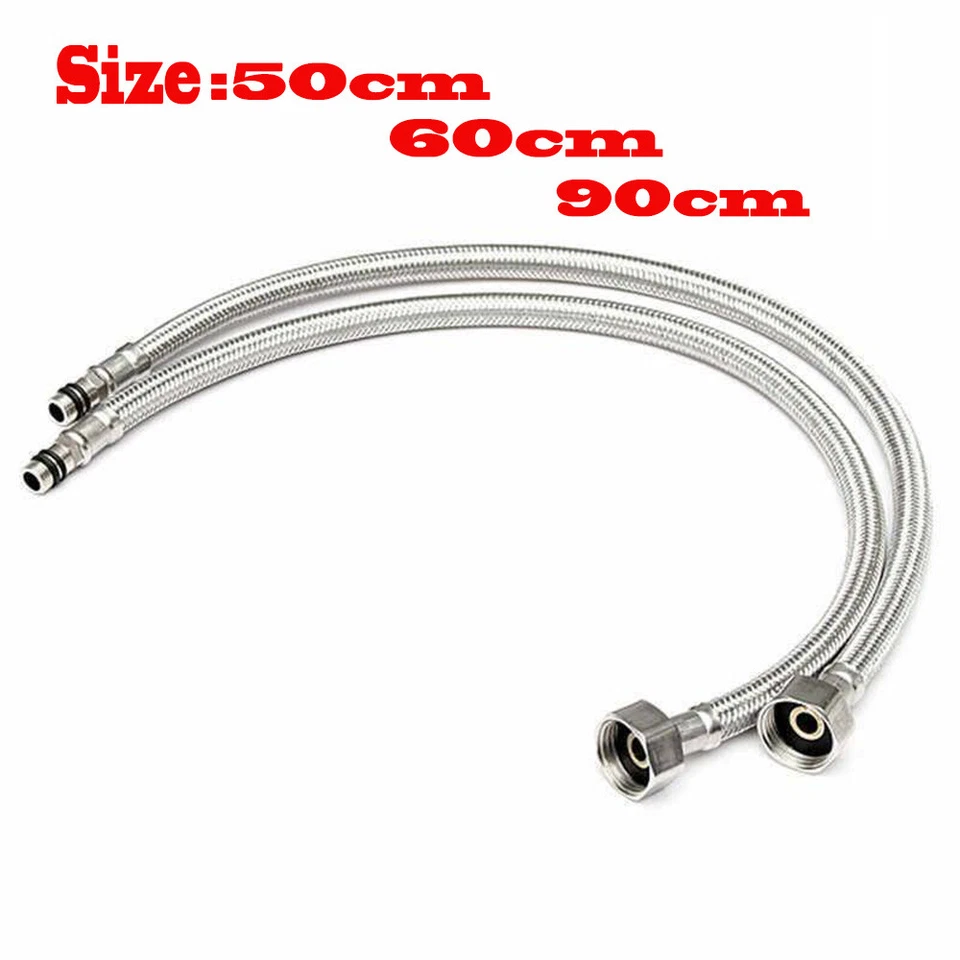 M10 x1/2 BSP Kitchen/ Basin Monobloc Mixer Tap Connectors Flexi Hose Pipes Tails