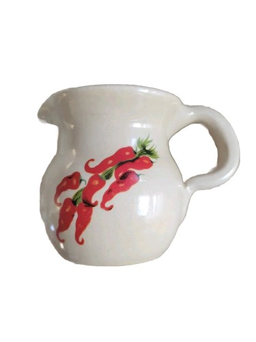 ️Chili Paprika Milchkännchen glasiertes Steinzeug Shaker & Thangs 3,5" Southwestern