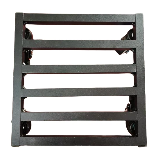 Soporte de aluminio para carretilla de planta 4 ruedas soporte para carrito de alta resistencia maceta de patio Foto 4 de 4