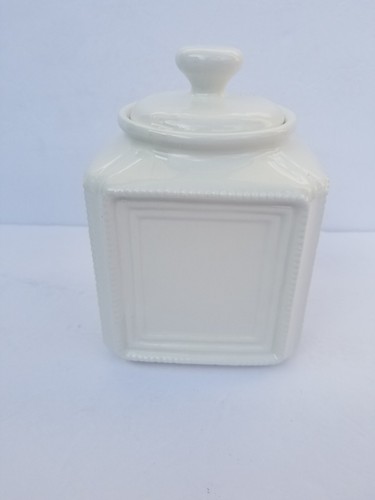 NEW THL Farmhouse Tea Canister Jar Lace Lattice Top Classic French Chic Home - Picture 3 of 3