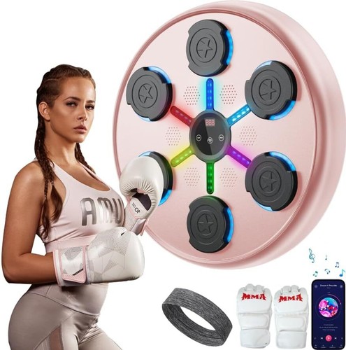 2025 Smart Bluetooth Music Boxing Machine - Wall Mount Trainer w/Gloves - Picture 7 of 36