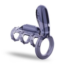 Vibrating Male Penis Ring Sleeve Extension Cock Cage Enhancer Enlarger for Men