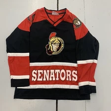 Vtg Ottawa Senators NHL Mighty Mac Sports Hockey Jersey Kids Youth Size Medium