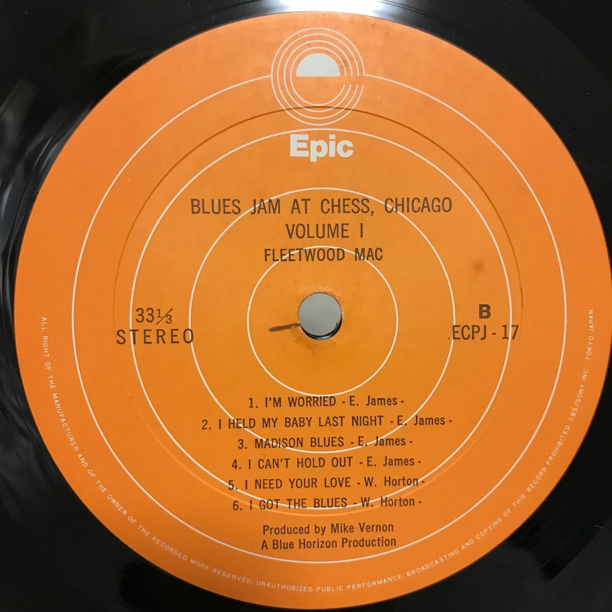 FLEETWOOD MAC / BLUES JAM AT CHESS, CHICAGO JAPAN ISSUE LP W