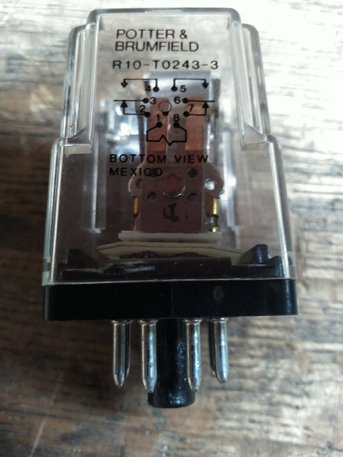 Potter & Brumfield R10-T0243-3 8-Pin Relay NOS