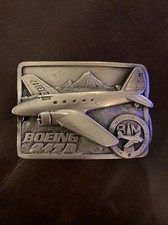Boeing 247 1st Aircraft Airliner Pacific Museum Flight 80s Vintage Buckle 24