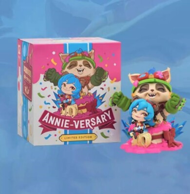 Official Anime Anni & Teemo PVC Action Figure Statue Collectible Model Toy 15cmH