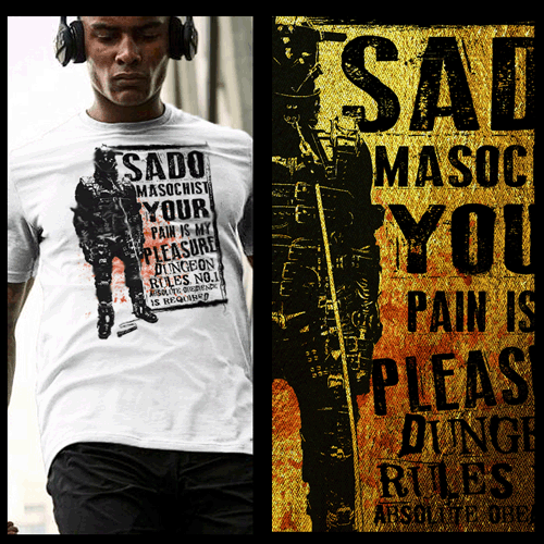BDSM T-Shirt Bondage Gimp sensorische Deprivation DOM unterwürfiges Rollenspiel T-Shirt S-2XL - Bild 1 von 1