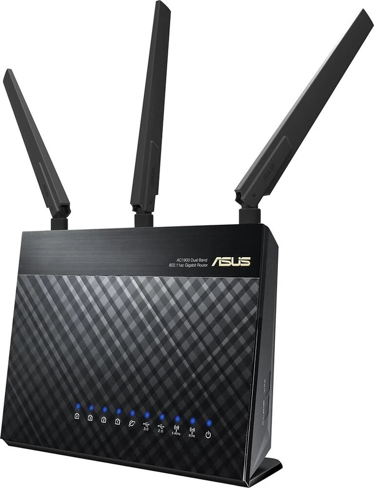 ASUS - Wireless AC1900 Dual-Band 5G Gigabit Wireless Router - Black - Image 3 of 4