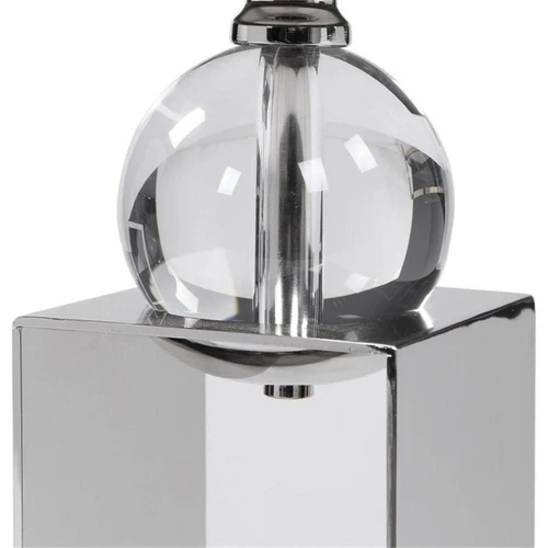 Uttermost Lucian Steel and Crystal Candleholder in Polished Nickel (Set of 2) - Picture 4 of 4