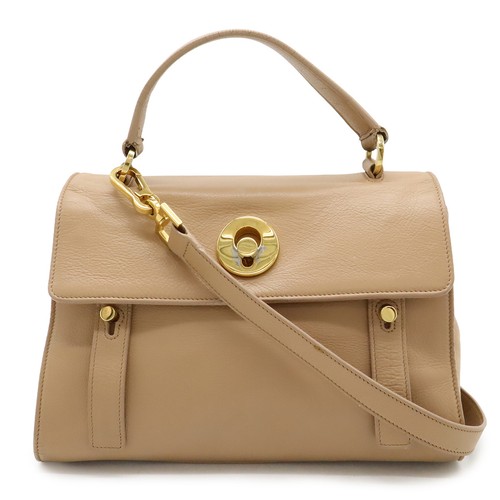 Saint Laurent Paris YSL Muse Two Handbag 2WAY Shoulder Bag Leather Used