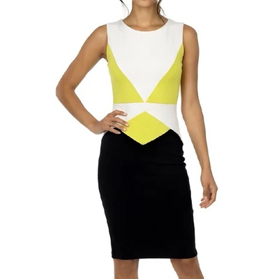 Missi London Bodycon Kleid UK 8, Color Block Dress, Fitted Party Wiggle Dress - Bild 1 von 4