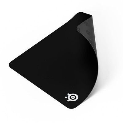 QcK Large Gaming Mousepad   Black   Non-Slip Silicone Rubber Base   Peak Trac...