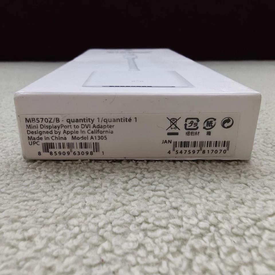 Adaptateur Apple Mini DisplayPort vers DVI MB570Z/B - Original Officiel adapter - Photo 3/4