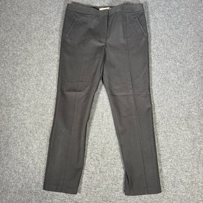 Tory Burch Womens Black Tailored Straight Leg Trousers Size 14 Dress Pants