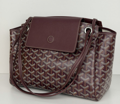 Goyard Sac Rouette PM Bag in Burgundy Goyardine Coated Canvas E1