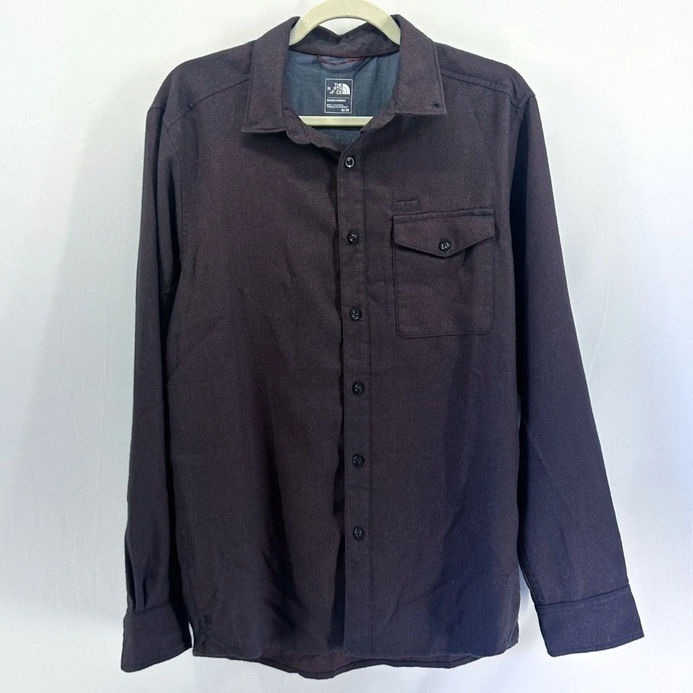 The North Face Men’s Burgundy Thermocore Flannel Button Down Shirt Medium