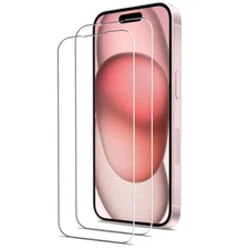 2 Pack Tempered Glass Screen Protector for iphone 14/15/16 14Plus 15PRO 16PRO