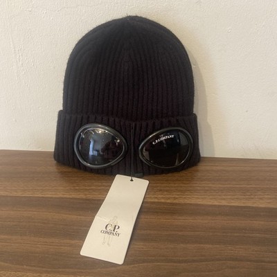 帽子 CP COMPANY Goggle Beanie black シーピーカンパニー C.P. COMPANY C.P.COMPANY ニット帽 Cotton Goggle