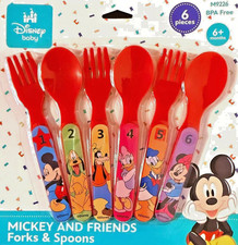 Disney Baby Mickey and Friends Forks  Spoons 6 Pieces Set