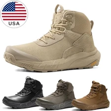 Men's Waterproof Military Tactical Work Boots Combat Lightweight Non-Slip Boots
