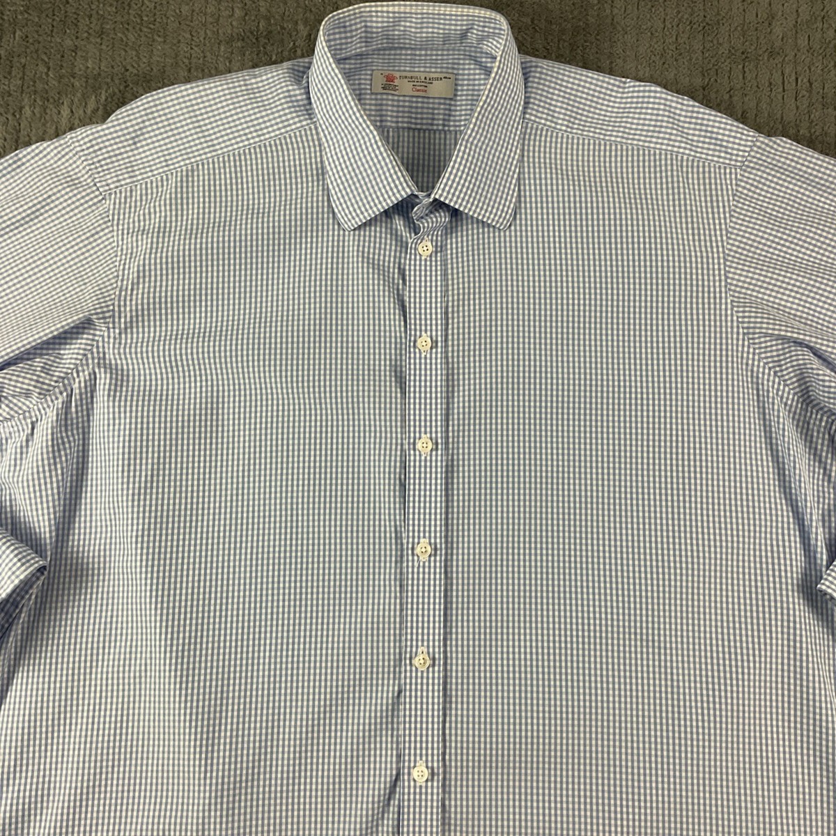 Turnbull & Asser Shirt Mens 19 48cm Classic Gingham Check
