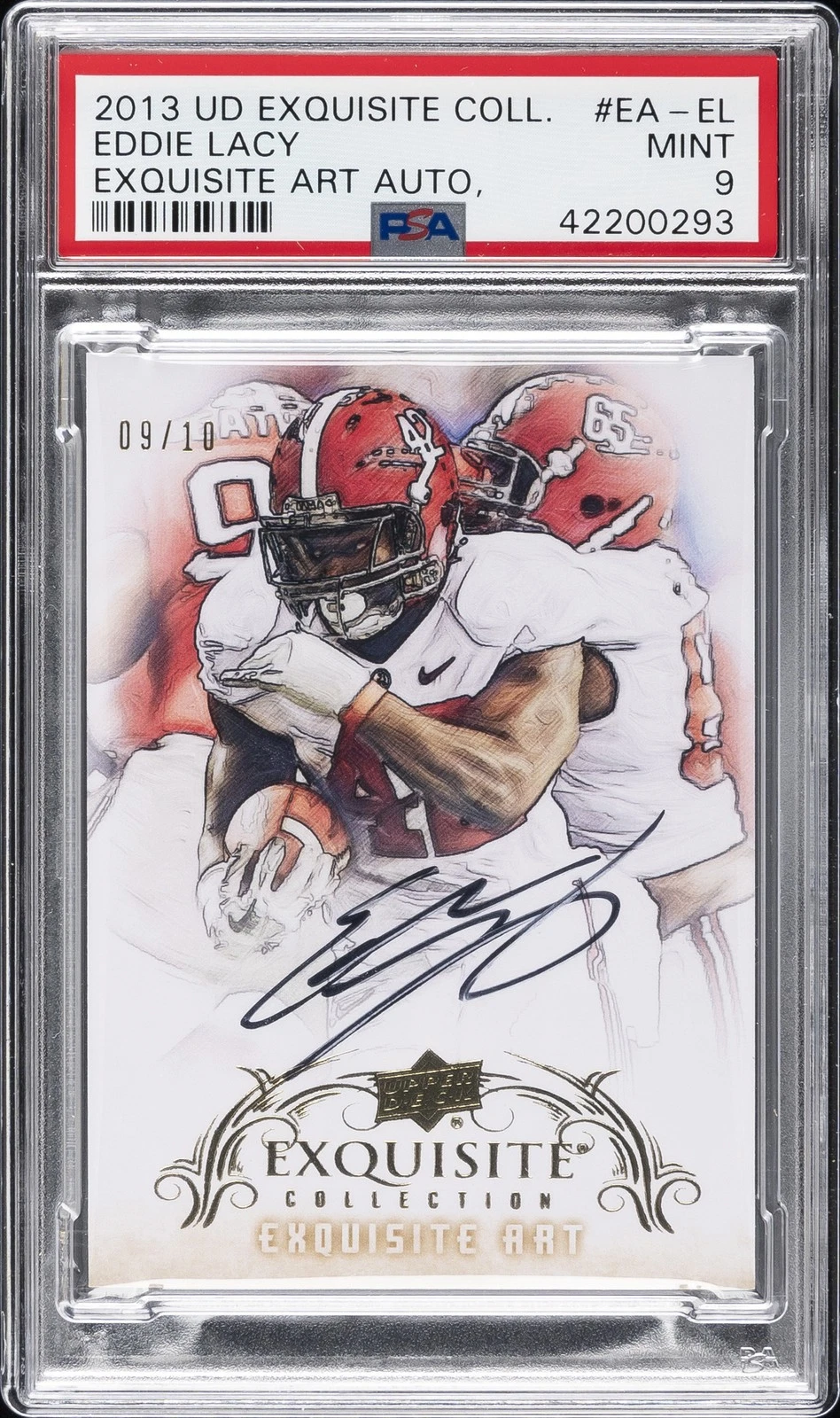 Eddie Lacy Upper Deck Exquisite Collection Exquisite Art Autograph #EAEL Base