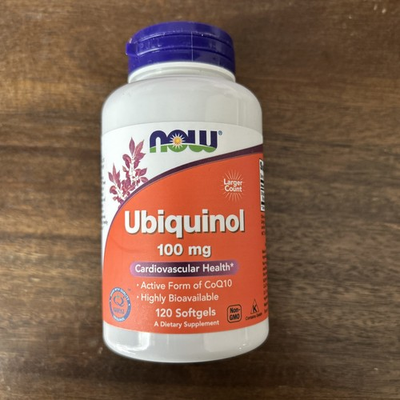 #ad 120 Softgel NOW Ubiquinol 100mg Active CoQ10 Cardiovascular Health 08 26 $16.00