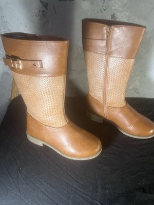 Beverly Hills Polo Club Girls Tall Brown Boots Size 13