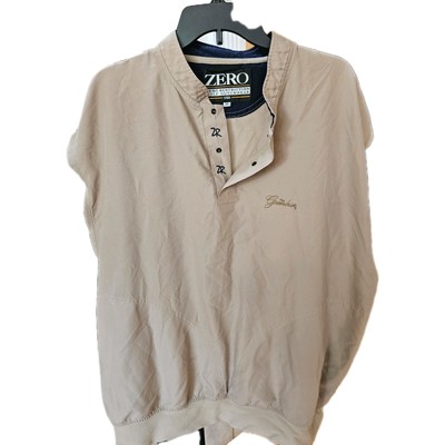 Zero Restrictions Golf Vest. Tan Greenbrier. Pockets. Lightweight. Mens XL. EUC