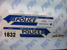 Orlando FL Police 1:24 Water Slide Decals Fits Motormax 2025 Chevy Tahoe