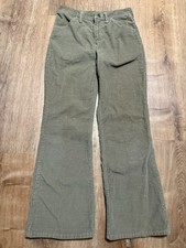 Vintage 70s Wrangler Corduroy Pants 26x28 Straight Leg Khaki Scovill Zipper USA