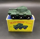 Vintage 1959 Lesney Matchbox #67 Saladin Armored Car Light Tank w/Original Box