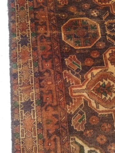 Distressed Vintage Hand Made Traditional Oriental Wool Multicolor Rug138x85cms - Picture 7 of 12