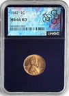 1942 LINCOLN WHEAT CENT – NGC MS66 RD – TRADER BEA HOLDER - FREE SHIPPING!