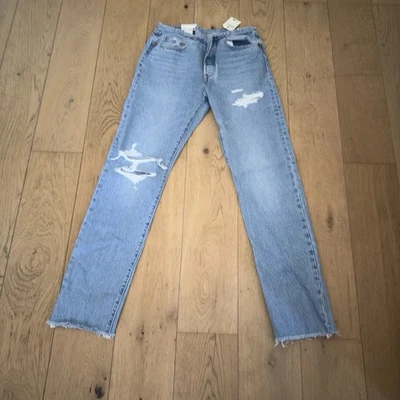 Levi’s 501 Modèle Taille Fine W27 L32 Jean Femme Neuf Avec Étiquette - Photo 1/4