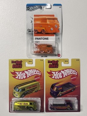 LOT OF3! Hot Wheels Hot Ones VW T1 Bus Chase T2 Pickup Pantone Kool Kombi VHTF! 