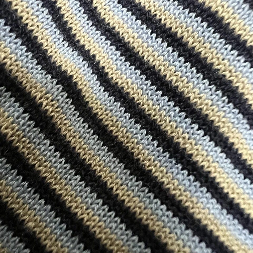 Camisa Polo MALO Para Hombre Mediana Tejida Fina Algodón Rayas Manga Larga Italia Informal Foto 4 de 4