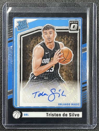 Tristan Da Silva 2024-25 Donruss Optic #325 Rating Rookie Auto Black FOTL RC 3/3