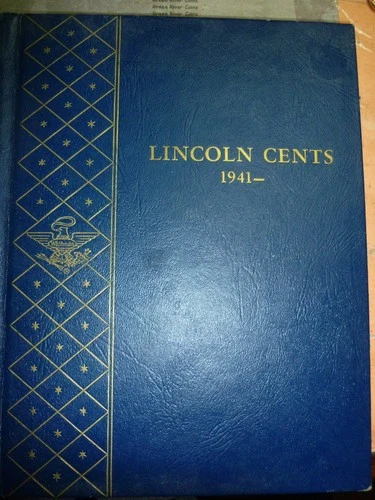 Collection of Lincoln Wheat Cents in 1941 to 1974 Whitman Bookshelf Album M19-41