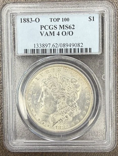 1883-O Morgan Silver Dollar ~ Vam-4 O/O ~Top 100 ~ PCGS MS62