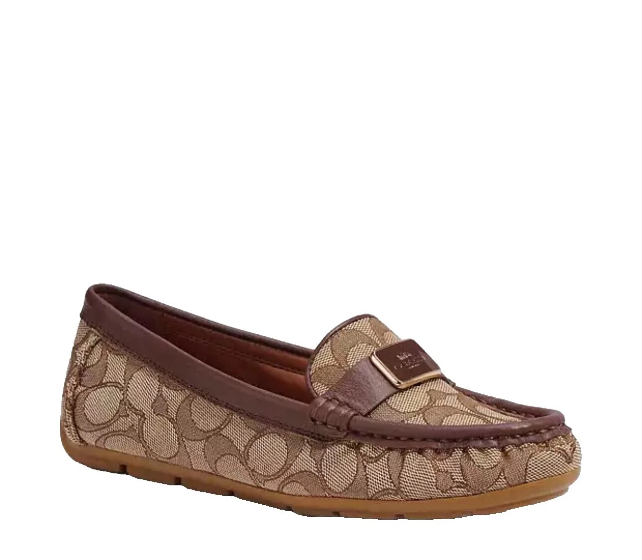 Женские коричневые туфли на плоской подошве Coach