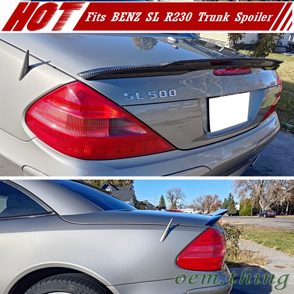 SL550 SL600 2011 Fit FOR Mercedes Benz SL R230 2DR Trunk Spoiler V Look ...