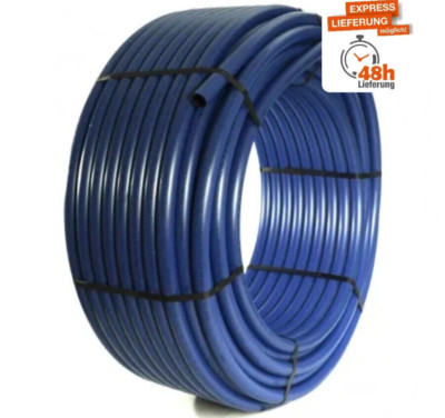 100m RC Rohr PE100 32mm 2,0 Trinkwasserrohr Wasserleitung PN10 DVGW navy blau RC