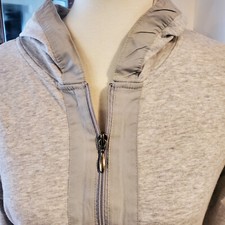 Danskin Now Half Zip Grey Hooded Pullover Size L