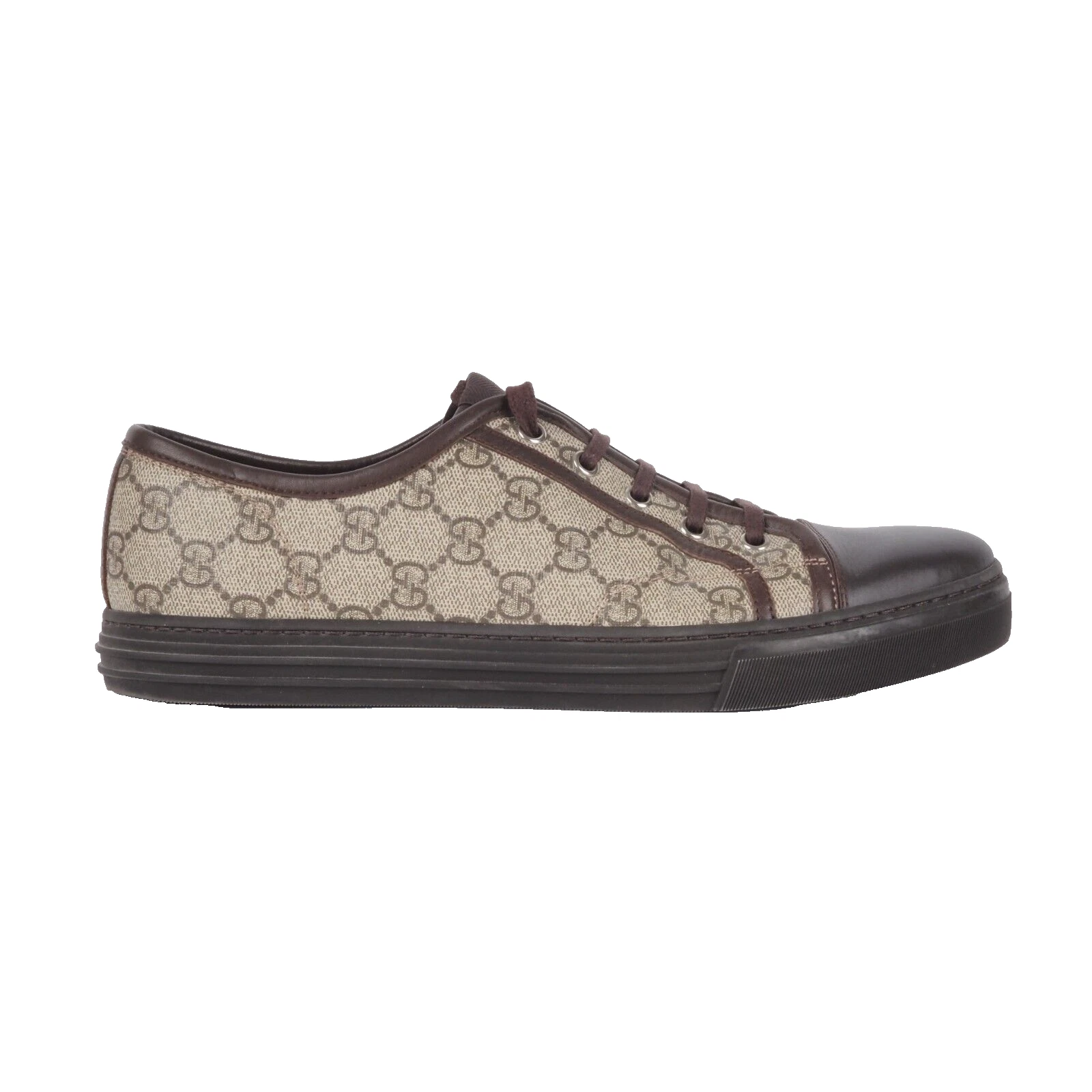Baskets GUCCI Supreme Low beige Guccissima 309462 luxe créateur taille 42 OP :