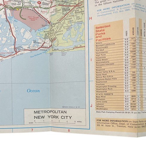 Map Texaco New Jersey State ephemera Gas Station Travel ~BR16 vtg 1975 Ephemera - Picture 5 of 8
