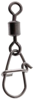 Mikado AMA02-091 Round Snap Einhänger mit Rollwirbel 10er-Pack Karabiner Angel