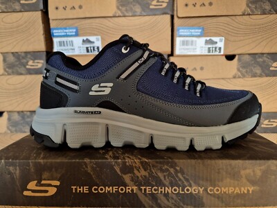 SKECHERS HERRENSCHUHE BLAU MEMORY FOAM TRAIL GRIP SNEAKER SKETCHERS MARINEBLAU UK 6