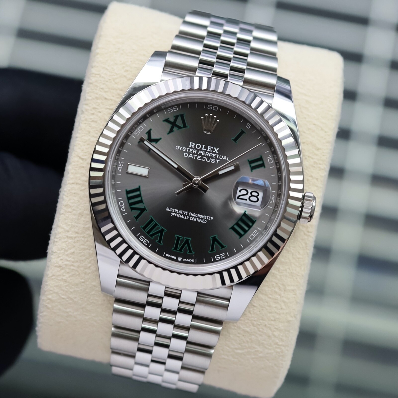 2022 Rolex Datejust 41 Wimbledon Dial Stainless Steel with Box